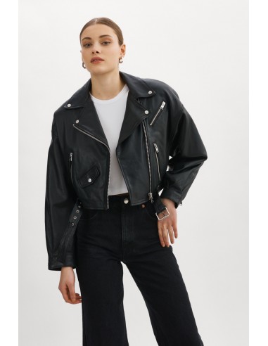 DYLAN | 80's Leather Biker Jacket pas cheres