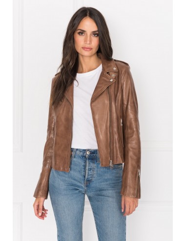 HARPER | Fitted Leather Biker Jacket livraison et retour toujours gratuits