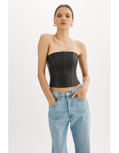 DAVINA | Leather Bustier les muscles