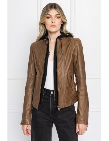 ARLETTE | Leather Biker Jacket le des métaux précieux