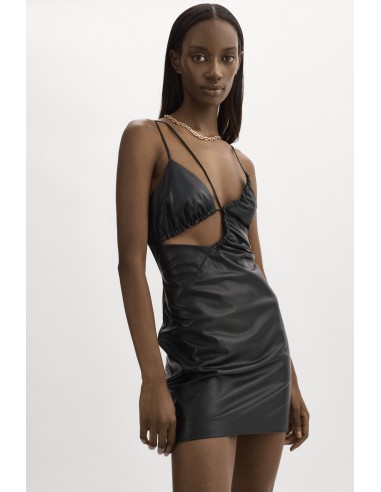 Nadia | Leather Mini Dress Economisez 