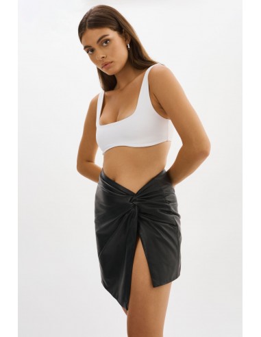 TRISHA | Leather Mini Sarong Skirt plus qu'un jeu 