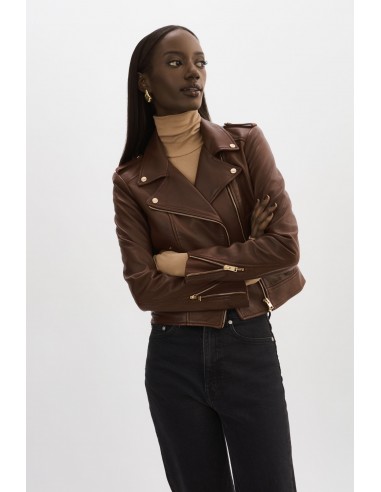 DONNA GOLD | Iconic Leather Biker Jacket est présent 