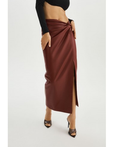 EILEEN | Faux Leather  Maxi Skirt destockage