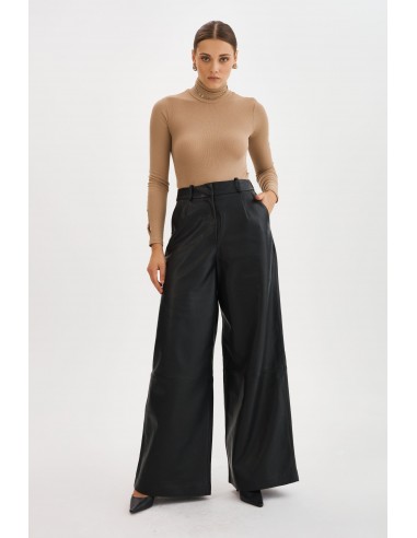 ROSSA | Wide Leg Leather Trousers Amélioration de cerveau avec