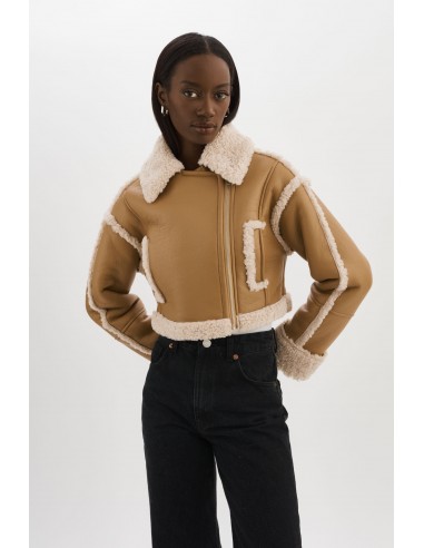 ADRINA | Faux Shearling Crop Jacket rembourrage situé sous