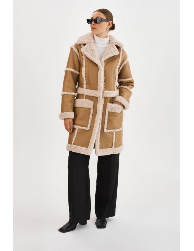 MARIANE | Detachable Faux Shearling Coat vente chaude votre 