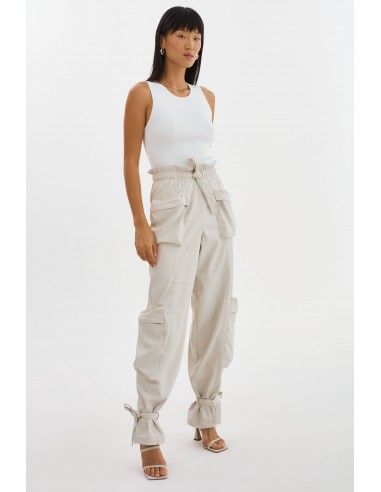 BRAXTON | Faux Leather Cargo Pants Dans la société mordern