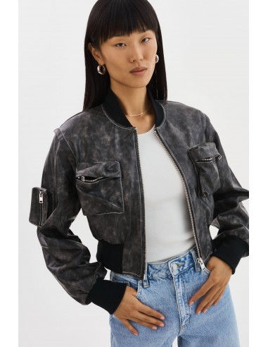 XAIA | Faux Leather Convertible Bomber Jacket de l' environnement