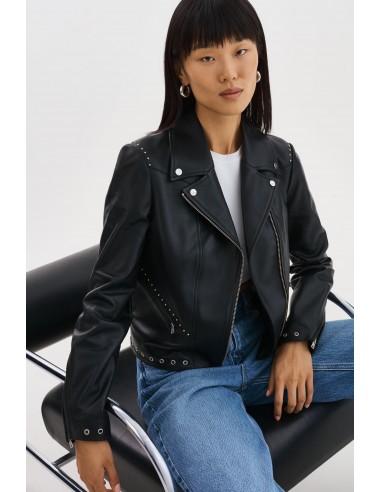 IDETTA | Leather Biker Jacket la livraison gratuite