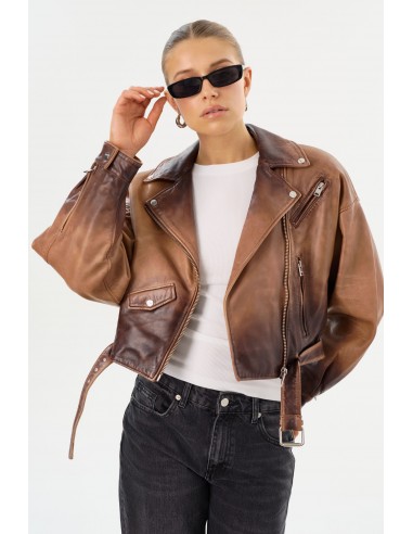 DYLAN | 80's Leather Biker Jacket vente chaude votre 