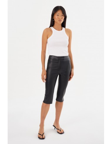 FAYA | Faux Leather Capri Pants français