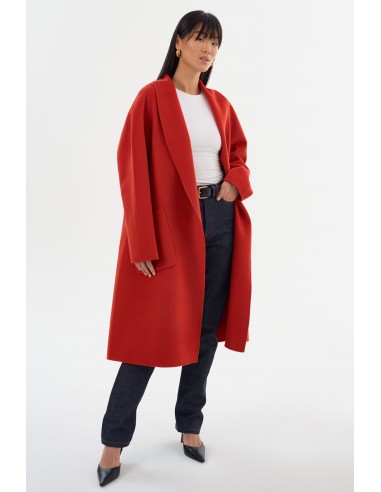 THARA | Shawl Collar Wool Coat soldes