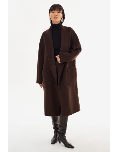 THARA | Shawl Collar Wool Coat commande en ligne