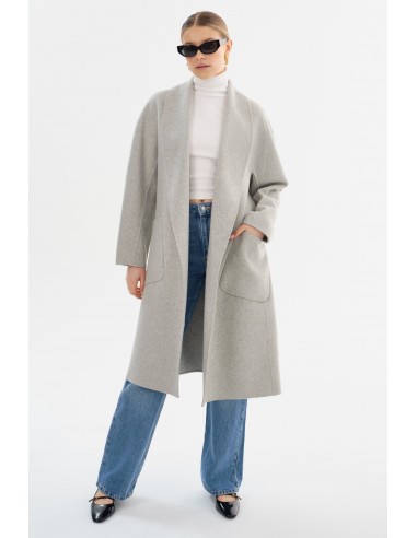 THARA | Shawl Collar Wool Coat Véritable concentré