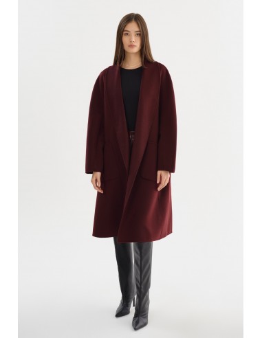 THARA | Shawl Collar Wool Coat Livraison rapide