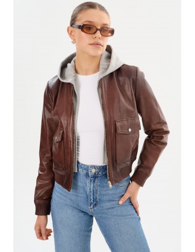 CANDACE | Leather Bomber Jacket le concept de la Pate a emporter 