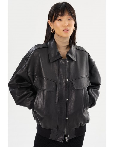 TREVANNA | Leather Bomber Jacket Véritable concentré