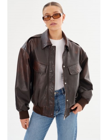 TREVANNA | Leather Bomber Jacket une grave pollution 