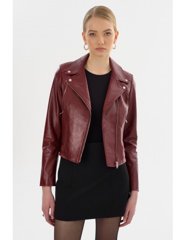 KELSEY | Leather Biker Jacket la livraison gratuite