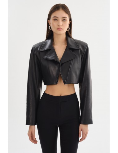 DAYLIN | Cropped Leather Jacket 50-70% off 